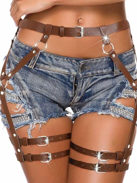 Leather Garter Waist Belt main image 6
